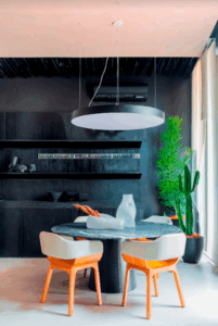 Luz e sombra no Home Copergás assinado pela arquiteta Ana Cristina Cunha na CASACOR PE 2022 4 HOME COPERGÁS - Foto: MCA Estudio