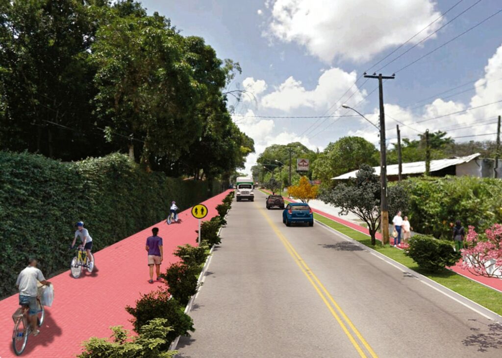 A reivindicacao do Forum Socioambiental de Aldeia e de construcao de uma ciclovia na PE 27 Credito Divulgacao